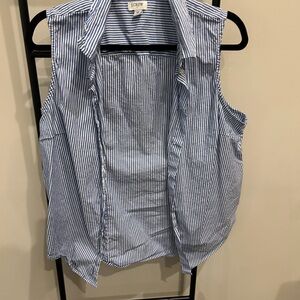 J.Crew Blue and White Striped Shirt